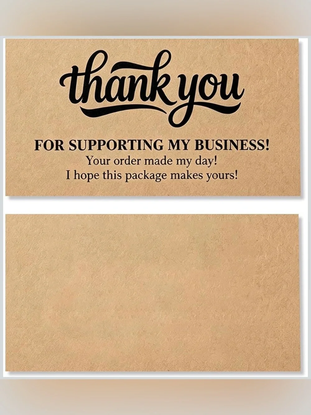 35 2x3.5in THANK YOU FOR SUPPORTING MY BUSINESS Cards - Your order made my day!